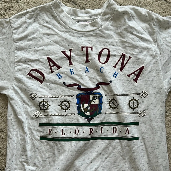 Vintage Daytona Beach single stitch cotton t-shirt, size large, made in USA - Picture 2 of 7